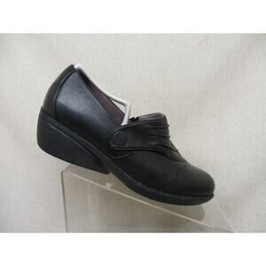Dansko Womens Black Leather Wedge Comfort Ankle Nursing Shoes Sz 40 EUR